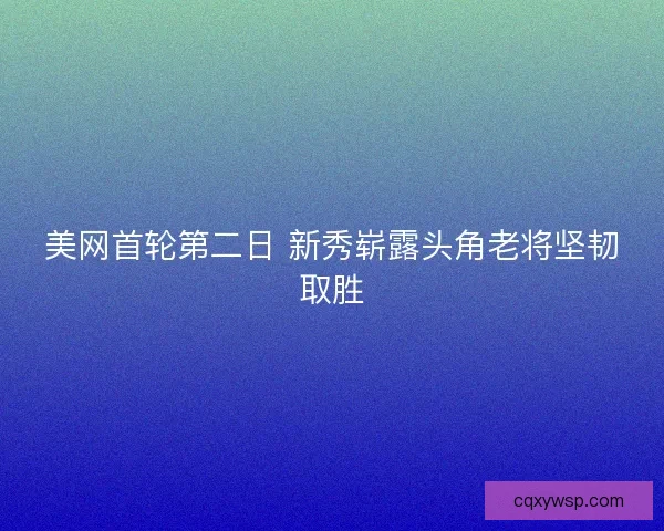 美网首轮第二日 新秀崭露头角老将坚韧取胜 美网首轮第二日 新秀崭露头角老将坚韧取胜